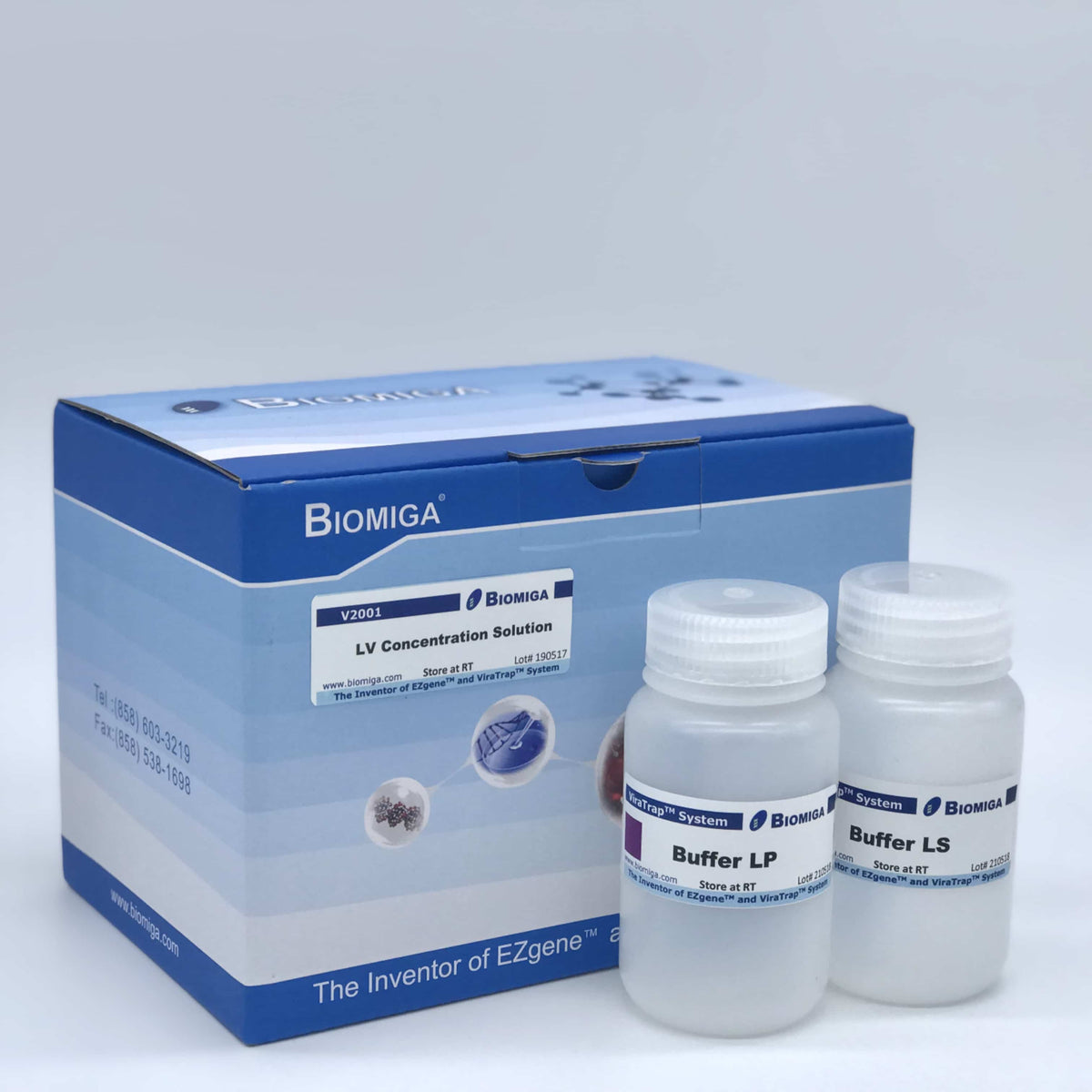 Biomiga Lentivirus Concentration Reagent V2001 product packaging