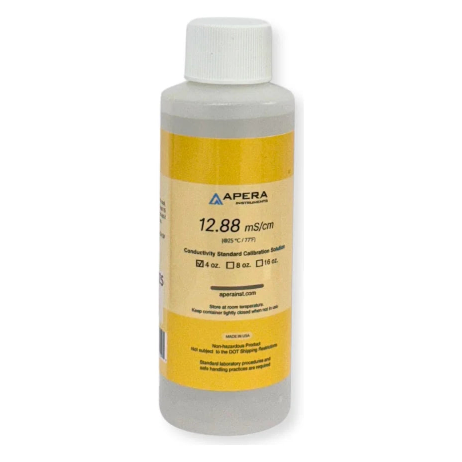 Apera 12.88 mS/cm conductivity calibration standard, 4 oz bottle