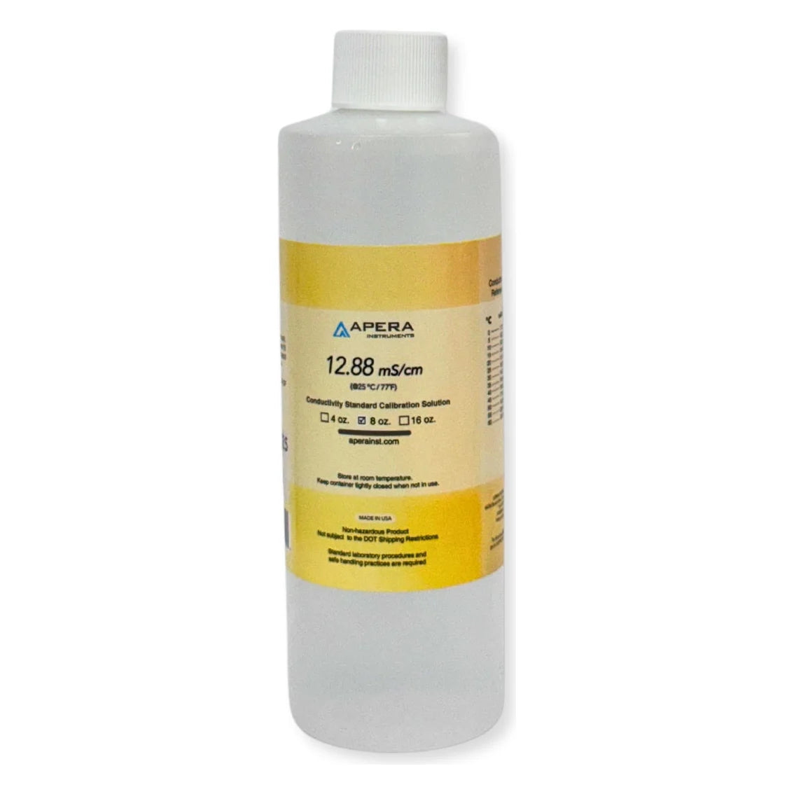 Apera 12.88 mS/cm conductivity calibration standard, 8 oz bottle