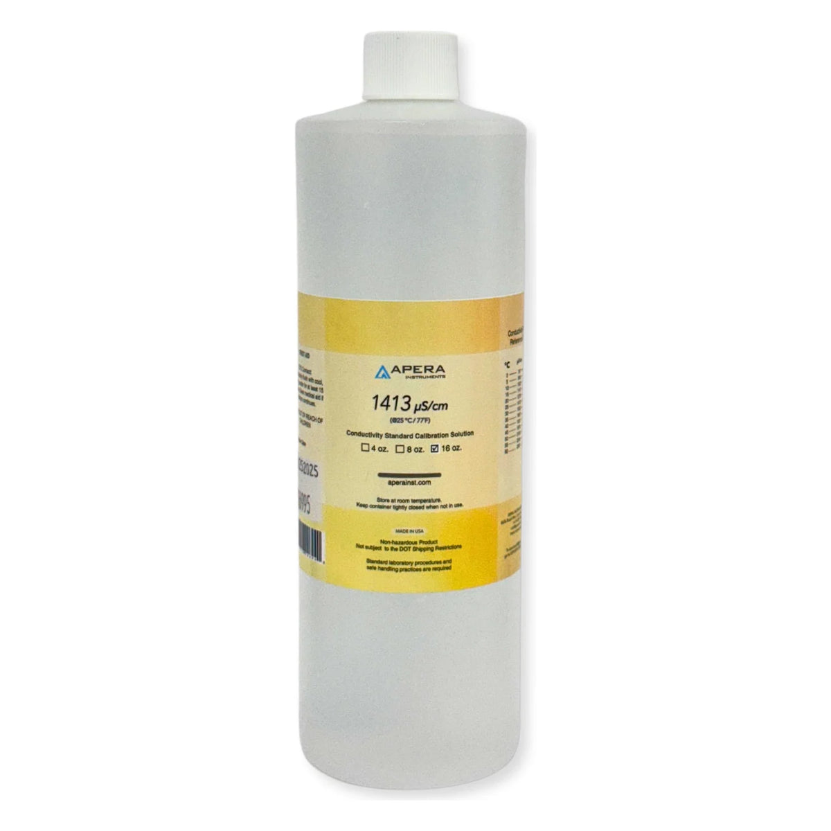 Apera 1413 µS/cm conductivity calibration standard, 16 oz bottle