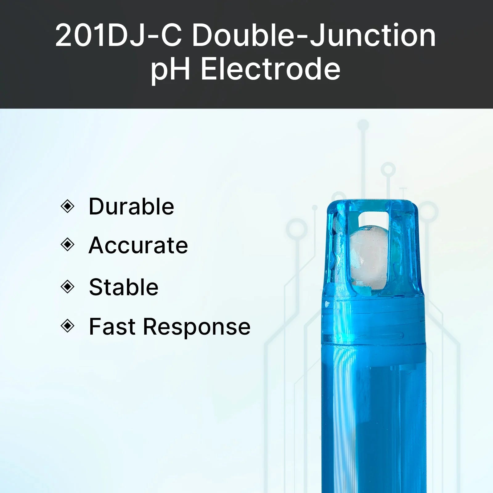 Apera 201 Series PC-Body pH Electrode: 201-C, 201DJ-C or 201T-S pH Electrode Apera Instruments