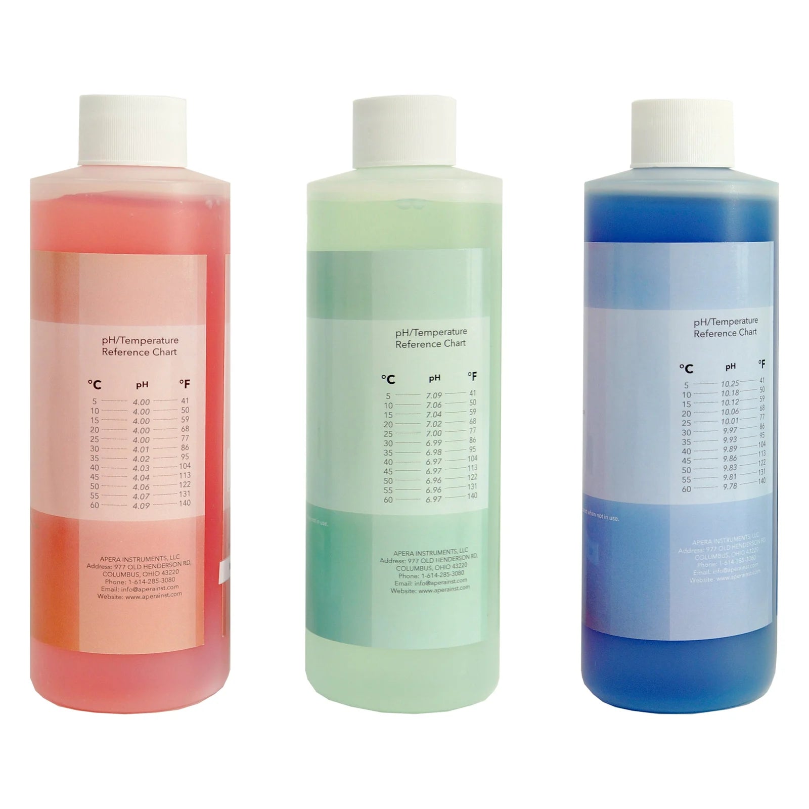 Apera AI1104 pH buffer kit bottles