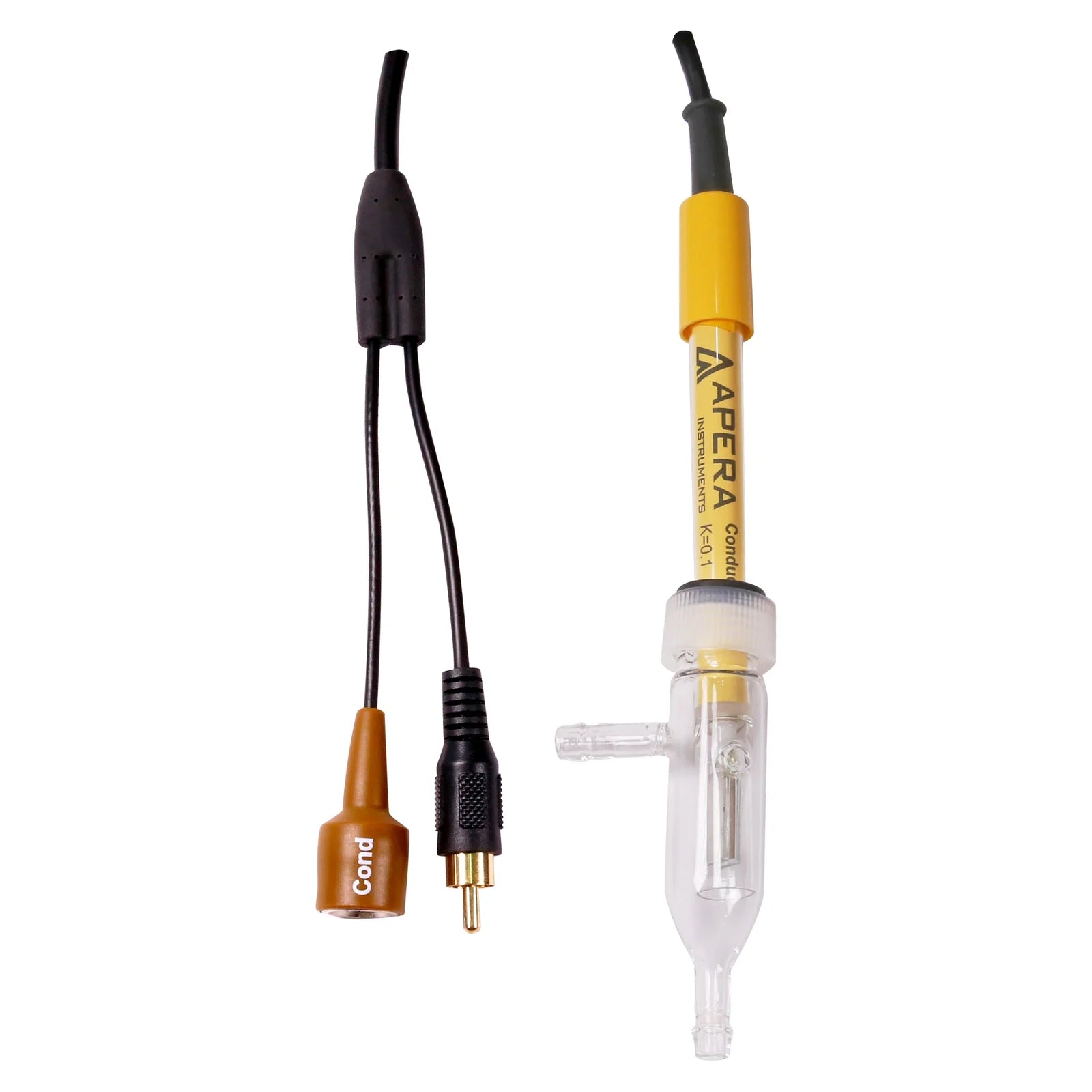 Apera DJS-0.1 Pure Water Conductivity Electrode, K=0.1, with Flow Cell: DJS-0.1-C or DJS-0.1-F Conductivity Electrode Apera Instruments