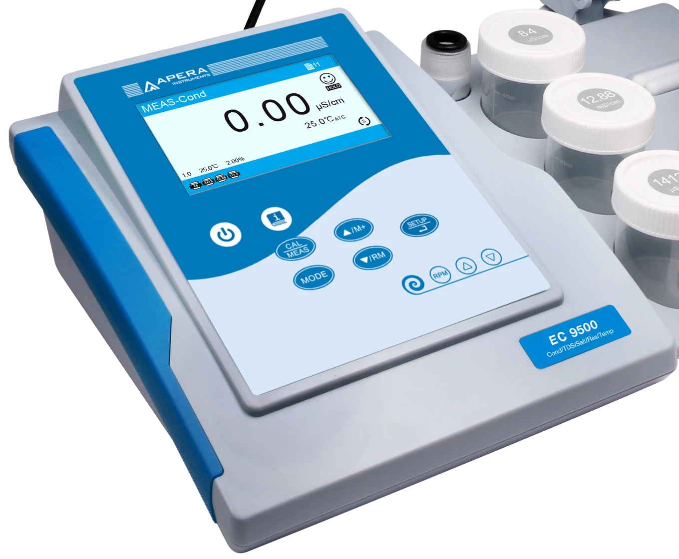 EC9500 conductivity display and keypad close-up