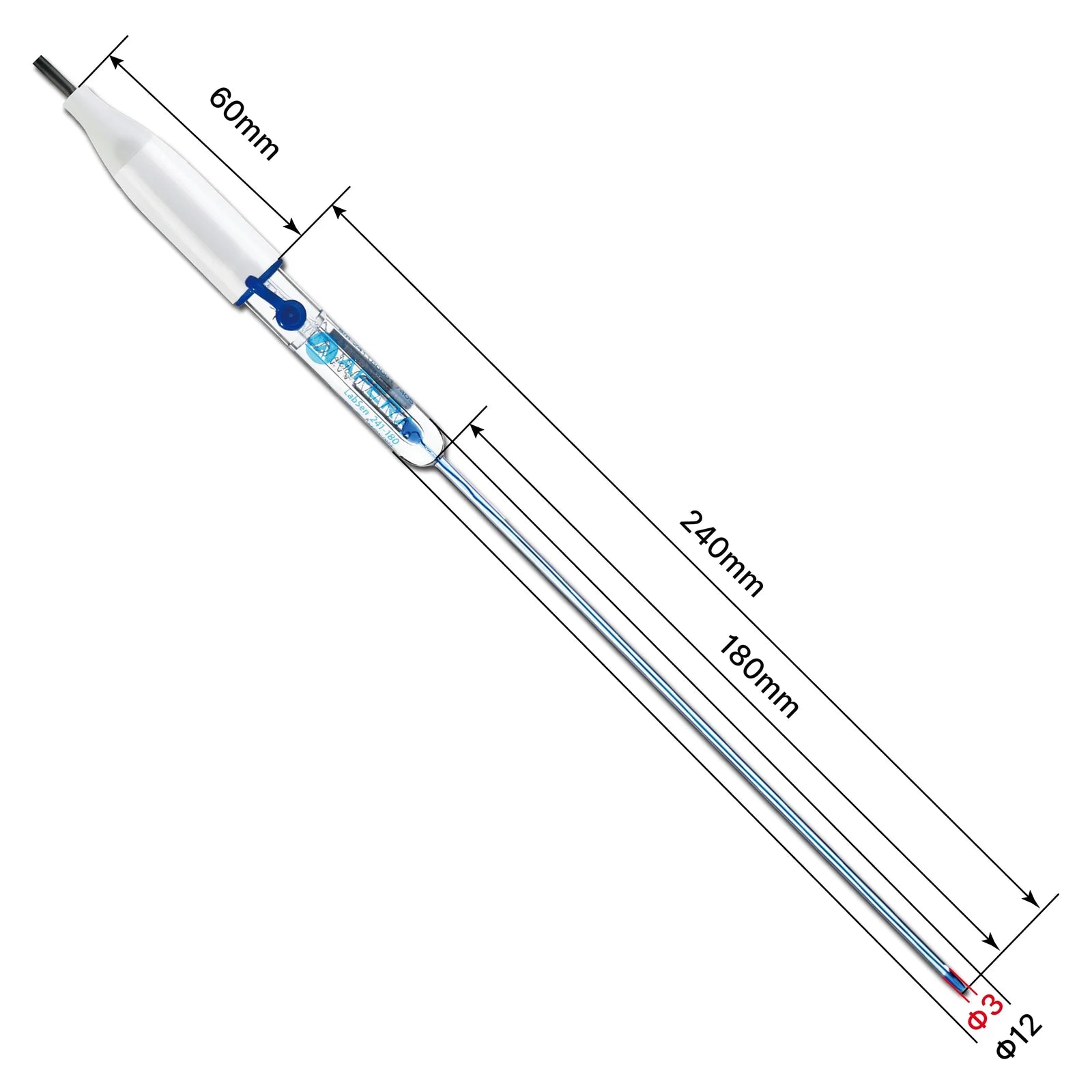 Apera LabSen 241-3 / 241-3SP / 241-180 Refillable Micro pH Electrode for Micro-Volume Samples and NMR Tubes pH Electrode Apera Instruments