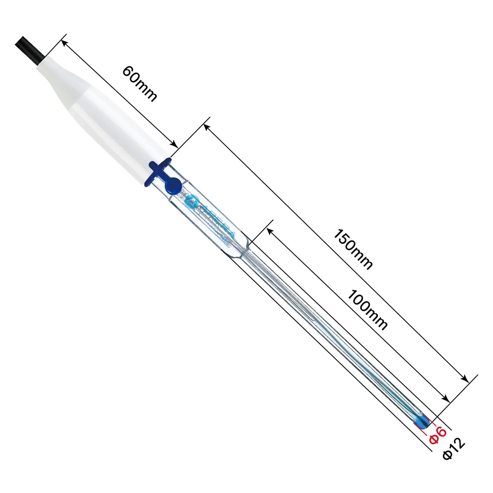 Apera LabSen 241-6 / 243-6 / 246-5 Semi-Micro pH Electrode for Test Tubes and Small Samples pH Electrode Apera Instruments