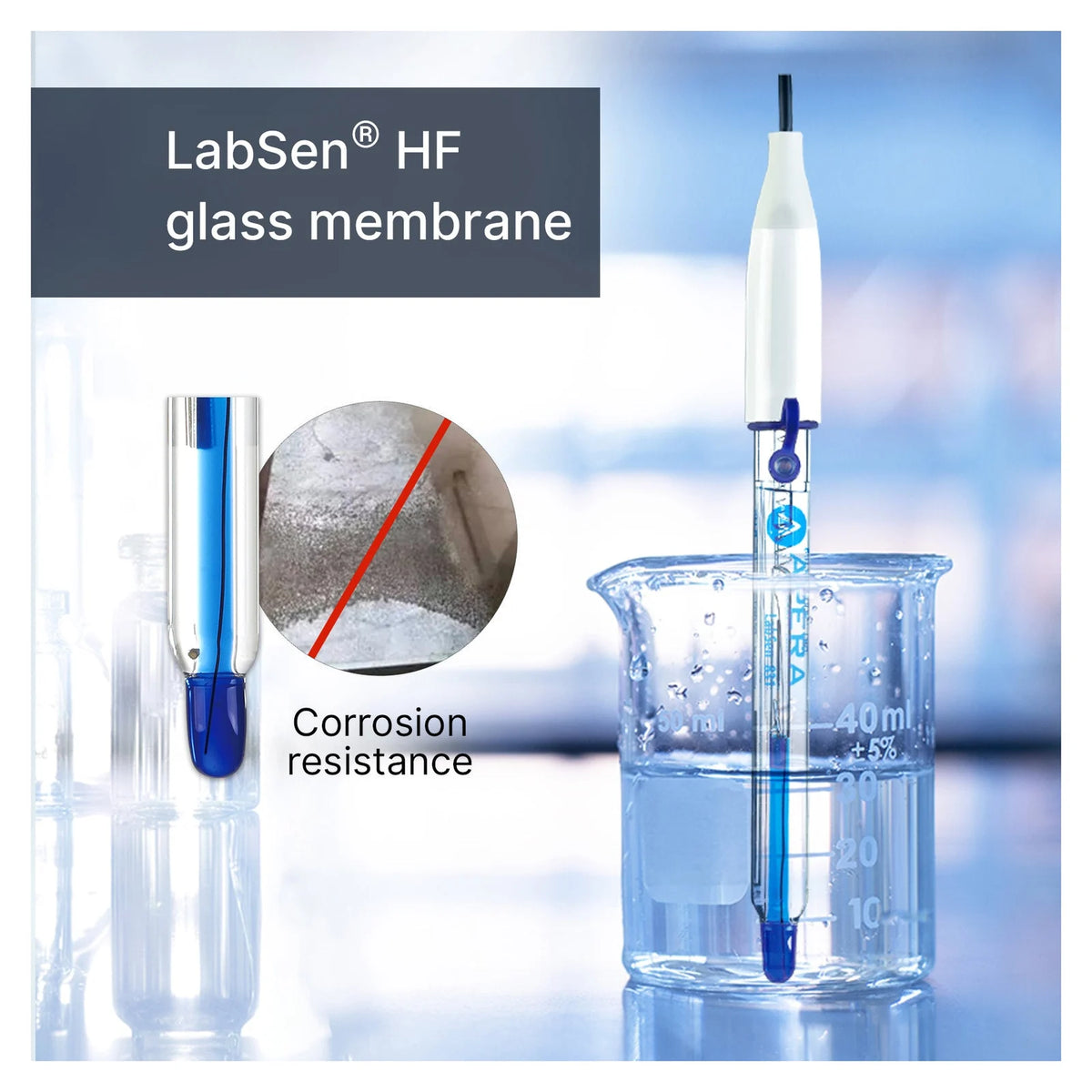 Apera LabSen 831 / 833 / 835 pH Electrode for Strong Acids and HF-Containing Solutions pH Electrode Apera Instruments