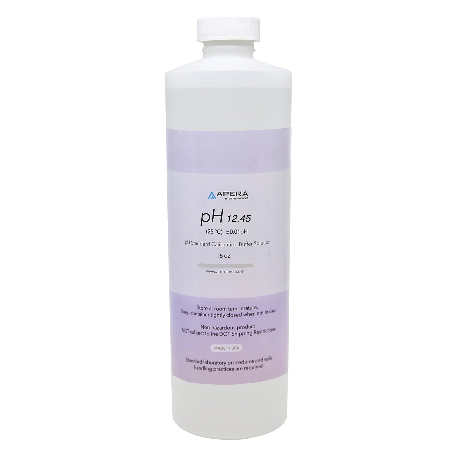 Apera pH 12.45 calibration buffer, 16 oz bottle