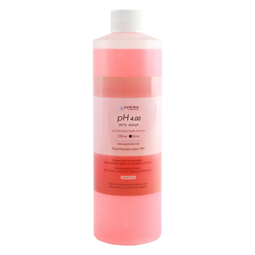 Apera pH 4.00 Calibration Buffer Solution, 8 oz or 16 oz 16 oz pH Calibration Buffer Apera Instruments