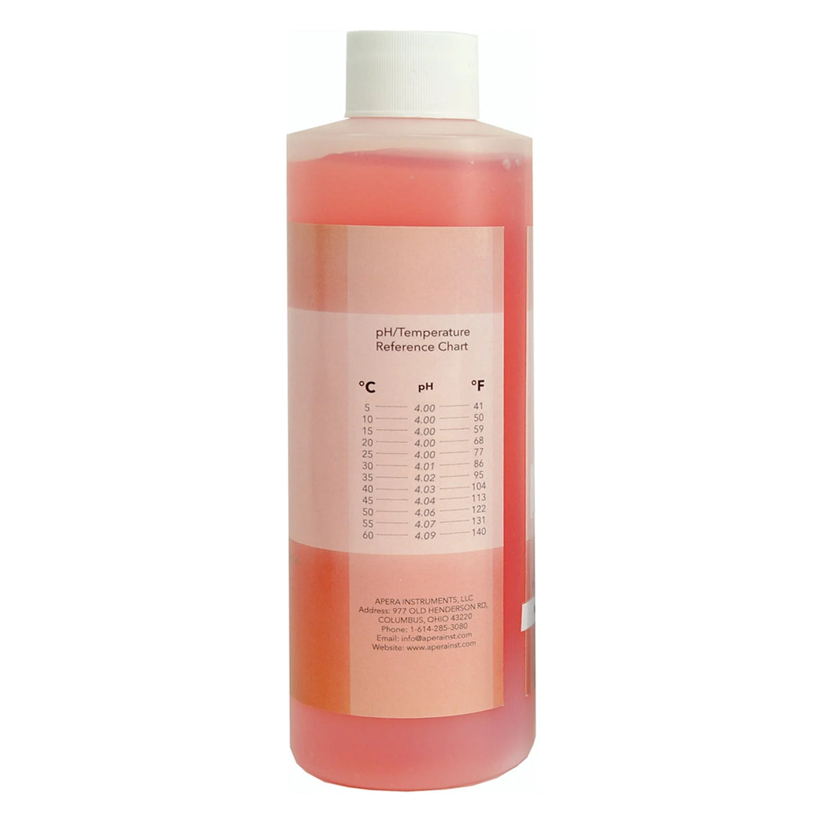 Apera pH 4.00 Calibration Buffer Solution, 8 oz or 16 oz pH Calibration Buffer Apera Instruments