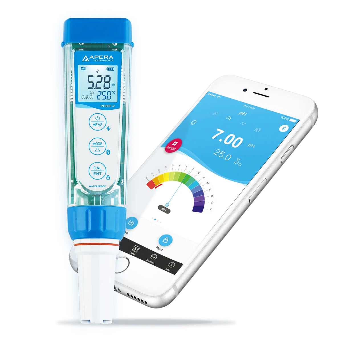 Apera PH60F-Z ZenTest Flat pH Tester Kit Default Title Smart pH Tester Apera Instruments