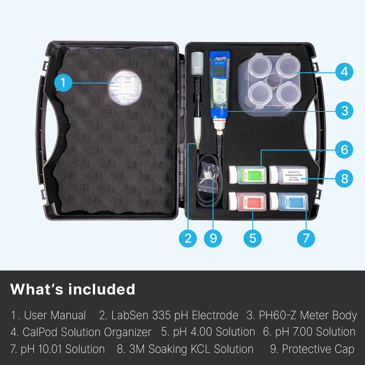 Apera PH60Z-WW complete test kit