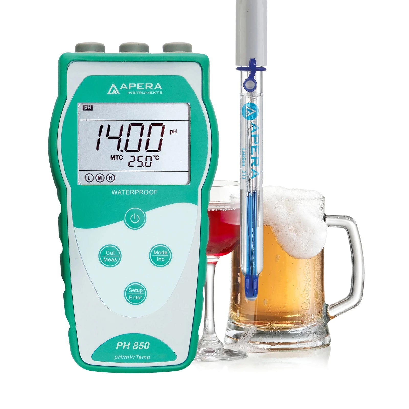 Apera PH850-BR Portable pH Meter Kit with LabSen 213 pH/Temperature Electrode Default Title Value Portable pH Meter Apera Instruments