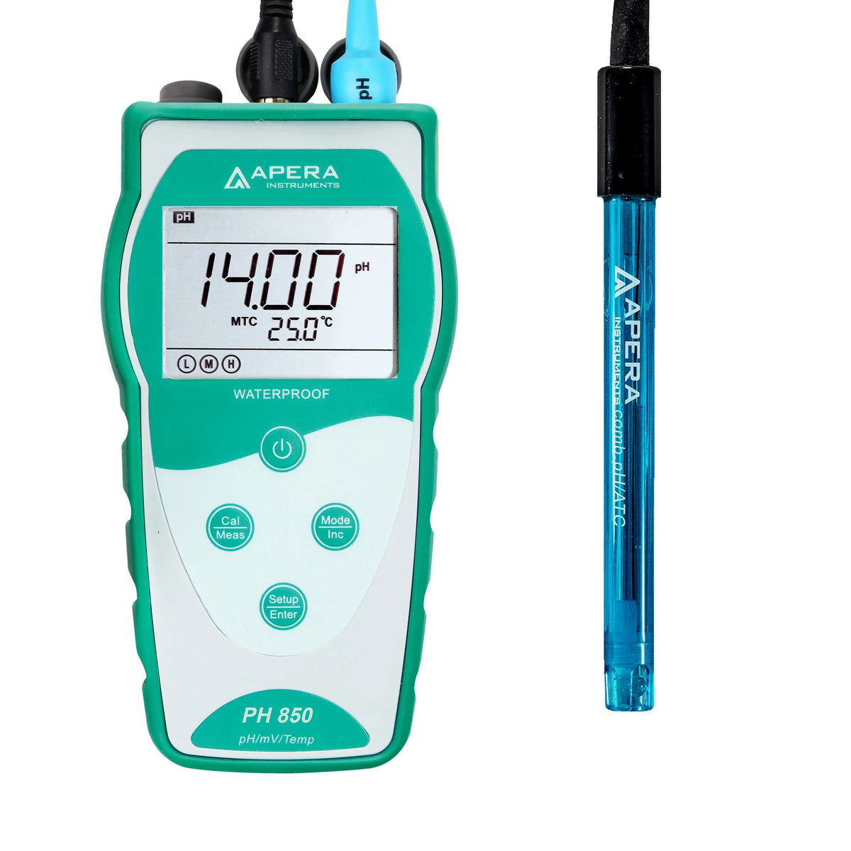 Apera PH850 Value meter with its supplied electrode