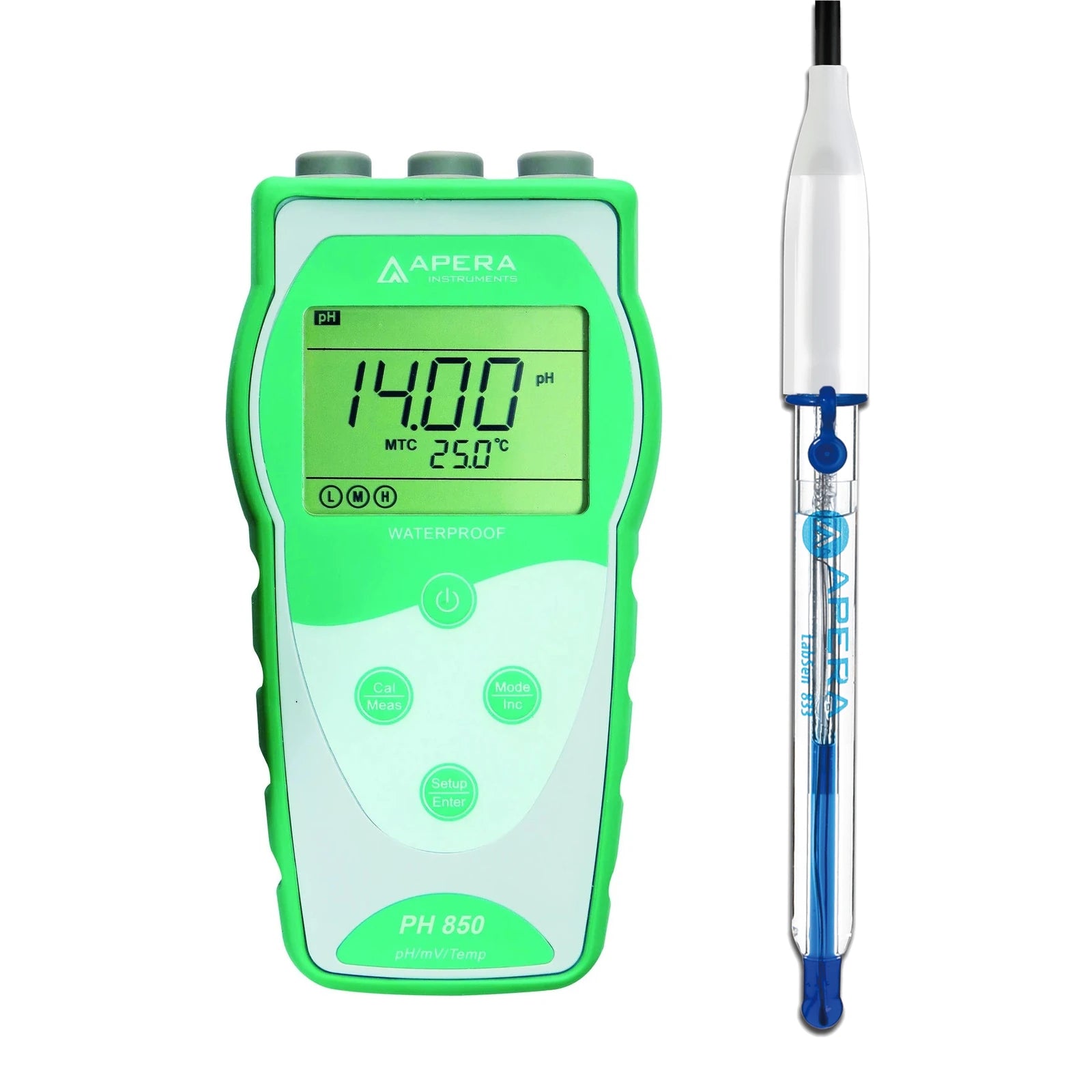 Apera PH850-HF Portable pH Meter Kit with LabSen 833 for Strong Acid and HF Solutions Value Portable pH Meter Apera Instruments