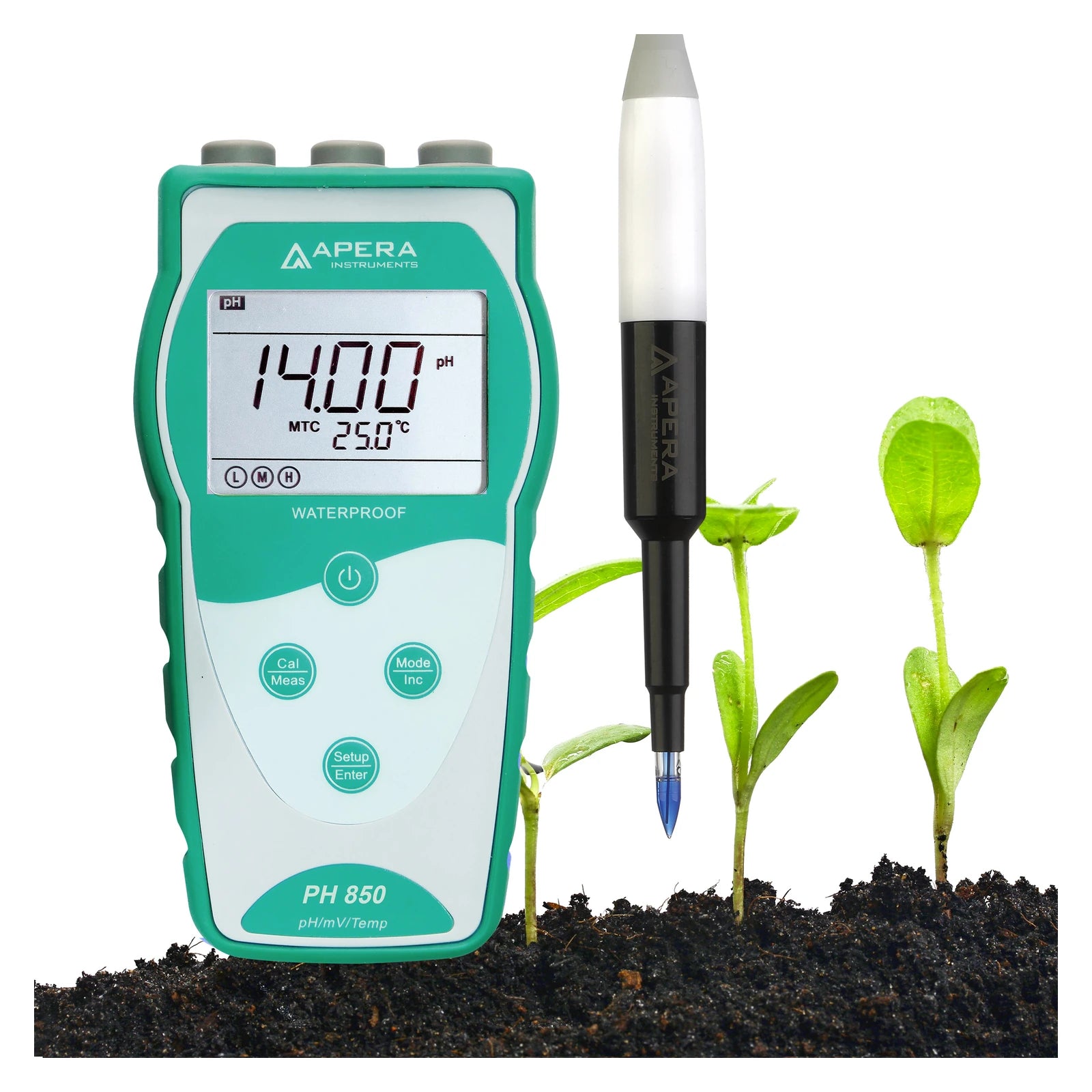 Apera PH850-SL Portable Soil pH Meter Kit with LabSen 553 Spear Electrode Default Title Value Portable pH Meter Apera Instruments