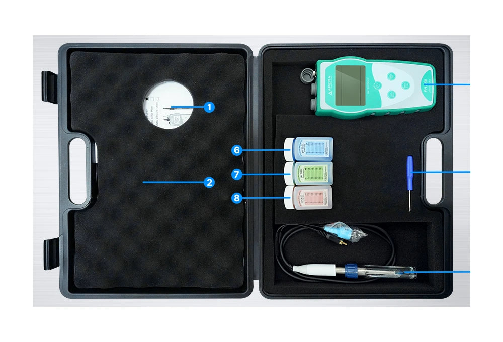 Apera PH850-SS Portable Food pH Meter Kit with LabSen 753 Spear Electrode Value Portable pH Meter Apera Instruments
