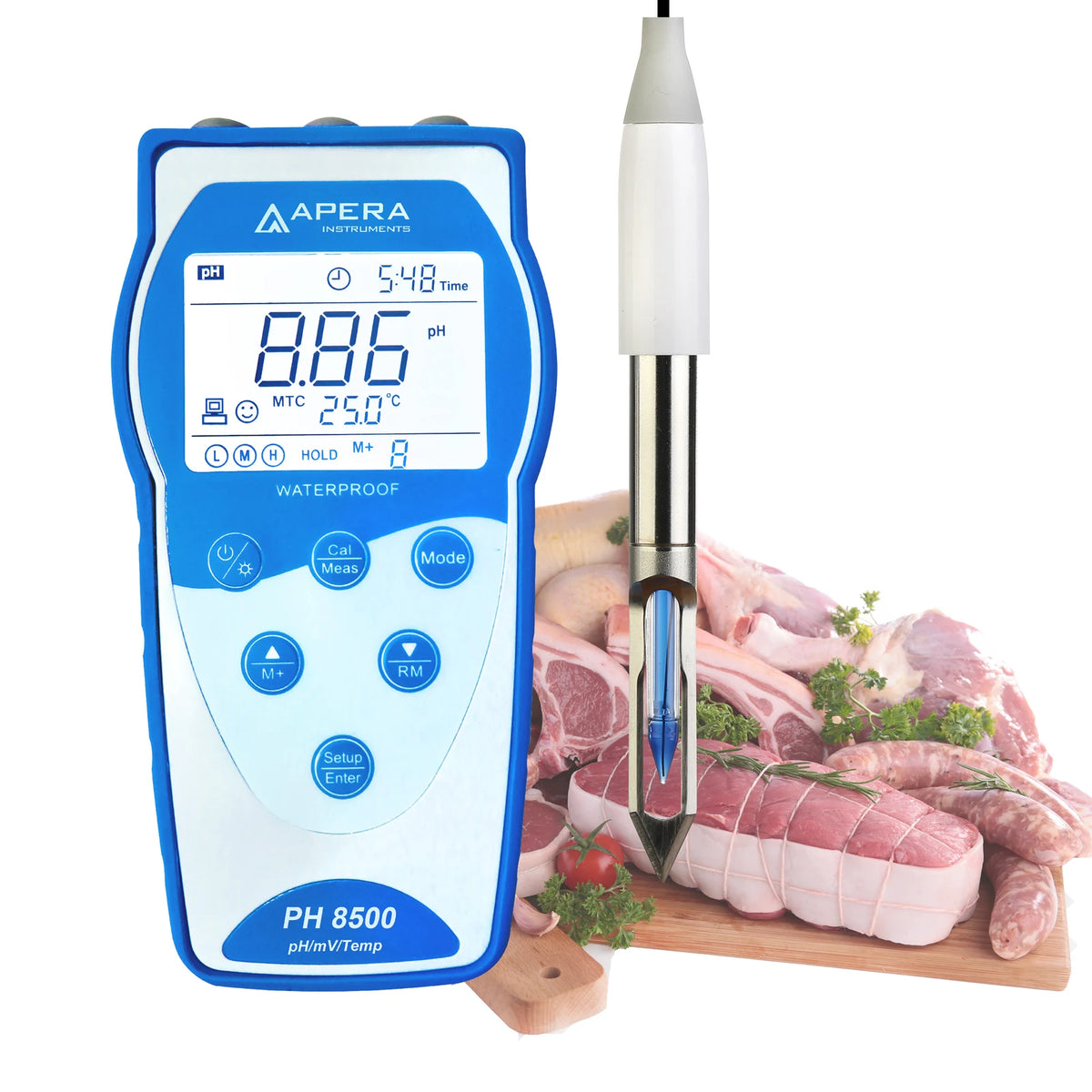 Apera PH8500-MT Portable Meat pH Meter Kit with LabSen 763 Default Title Specialty Portable pH Meter Apera Instruments