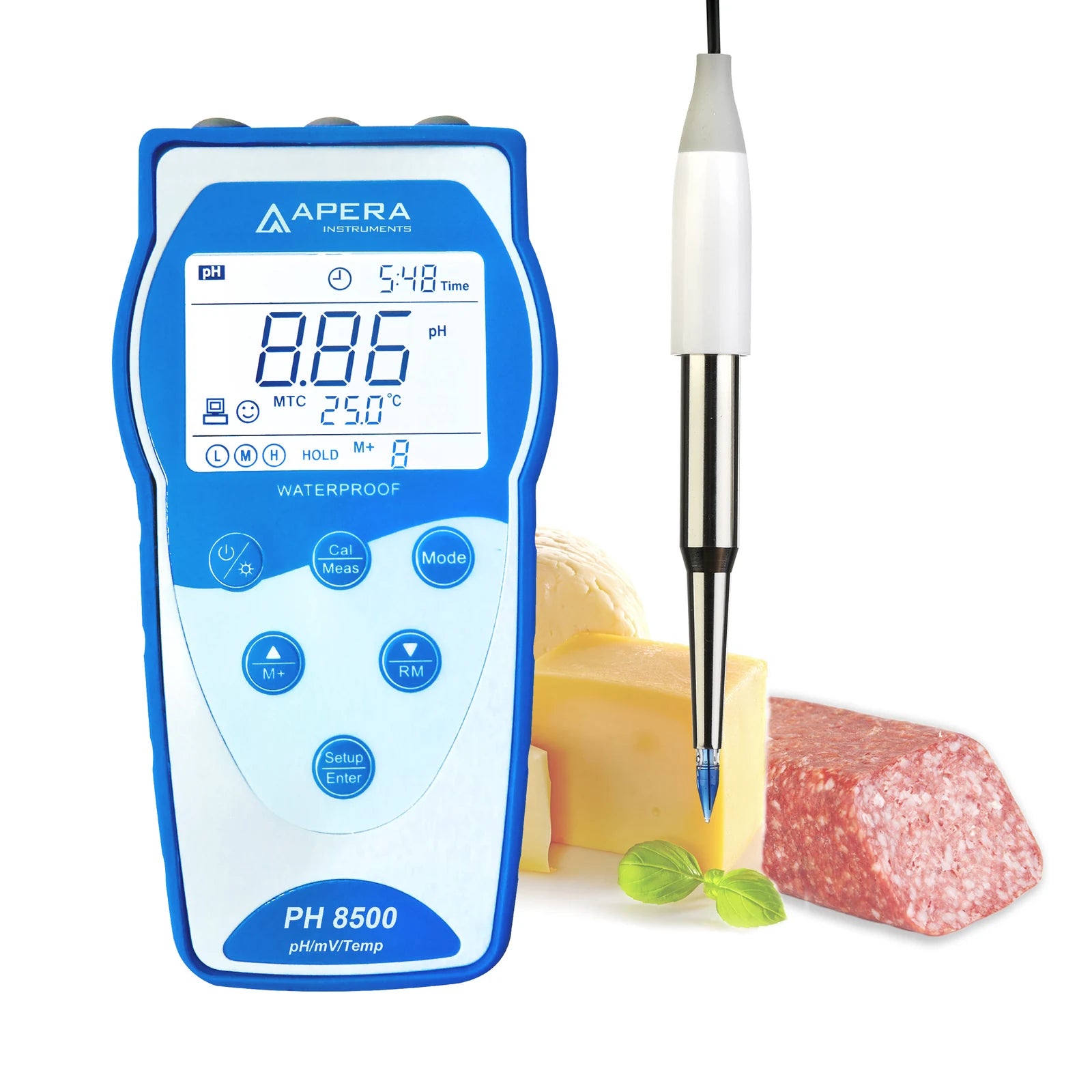 Apera PH8500-SS Portable Food pH Meter Kit with LabSen 753 Default Title Specialty Portable pH Meter Apera Instruments