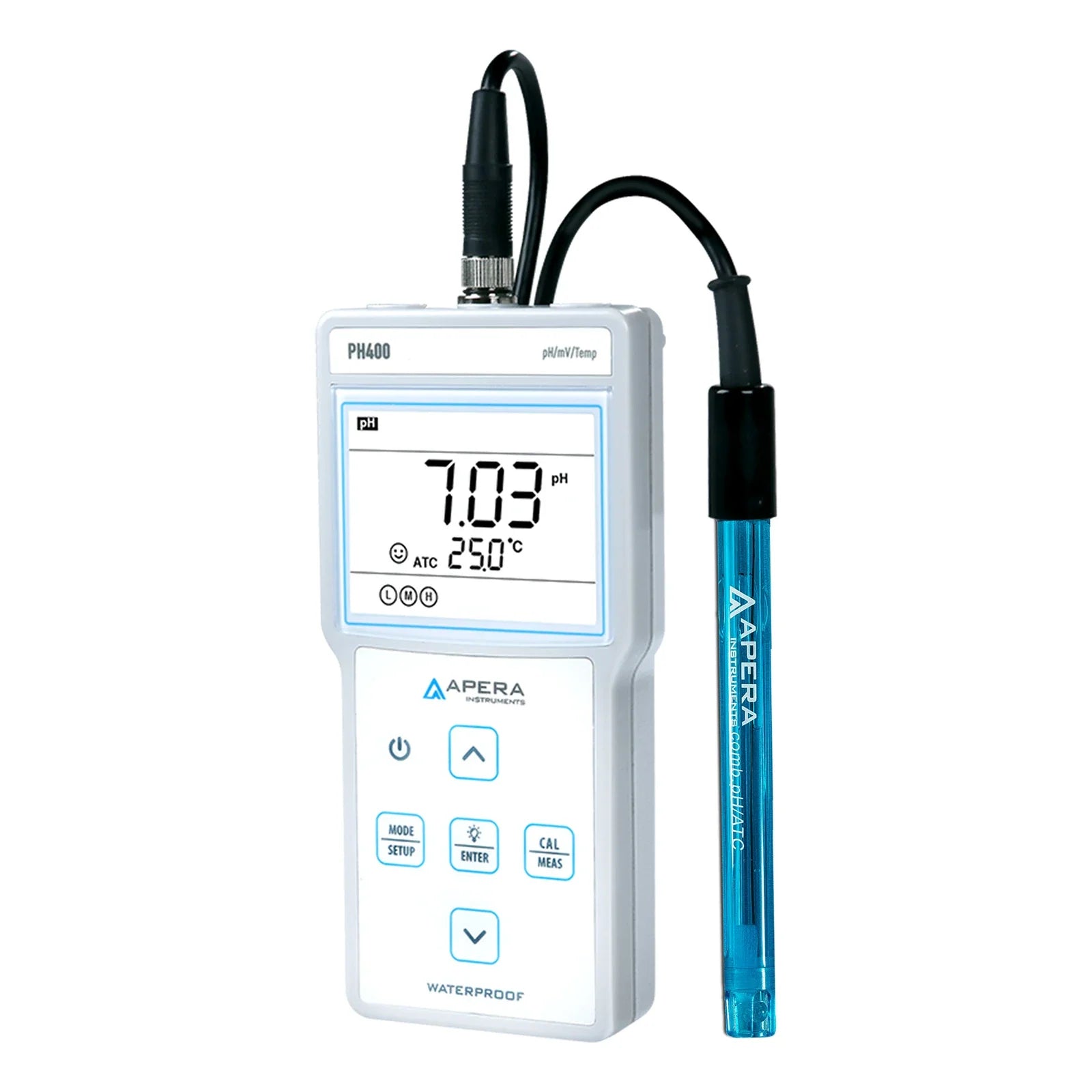 Apera PION400 in pH mode with 201T-S pH electrode