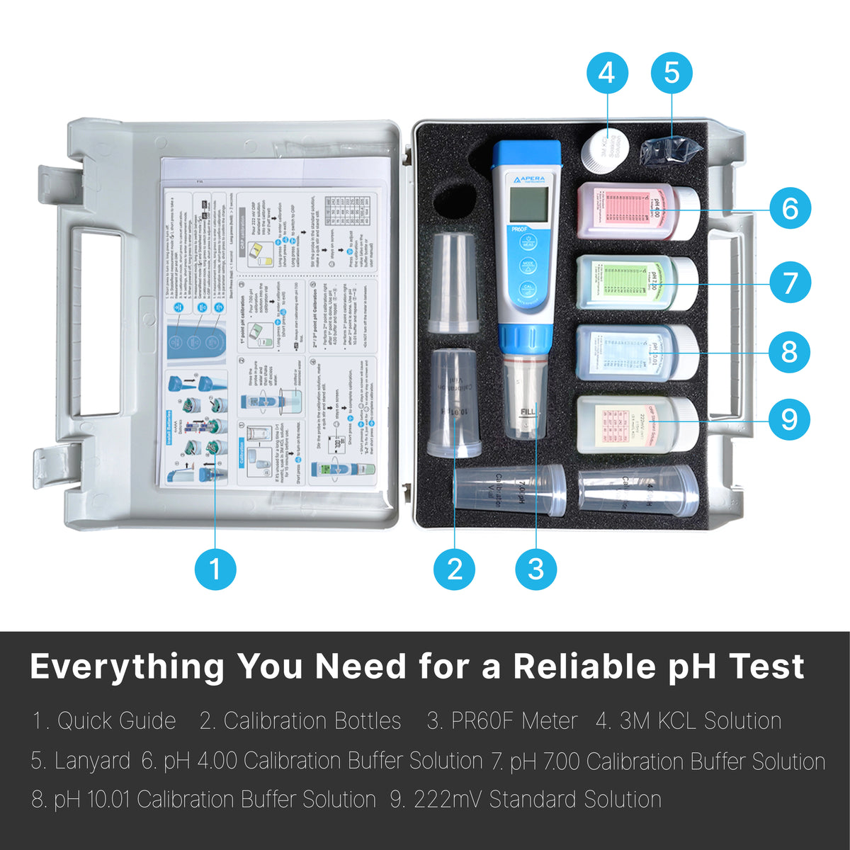 Apera PR60F Dual-Channel Flat pH/ORP Tester Kit (AI317) Pocket pH and ORP Tester Apera Instruments