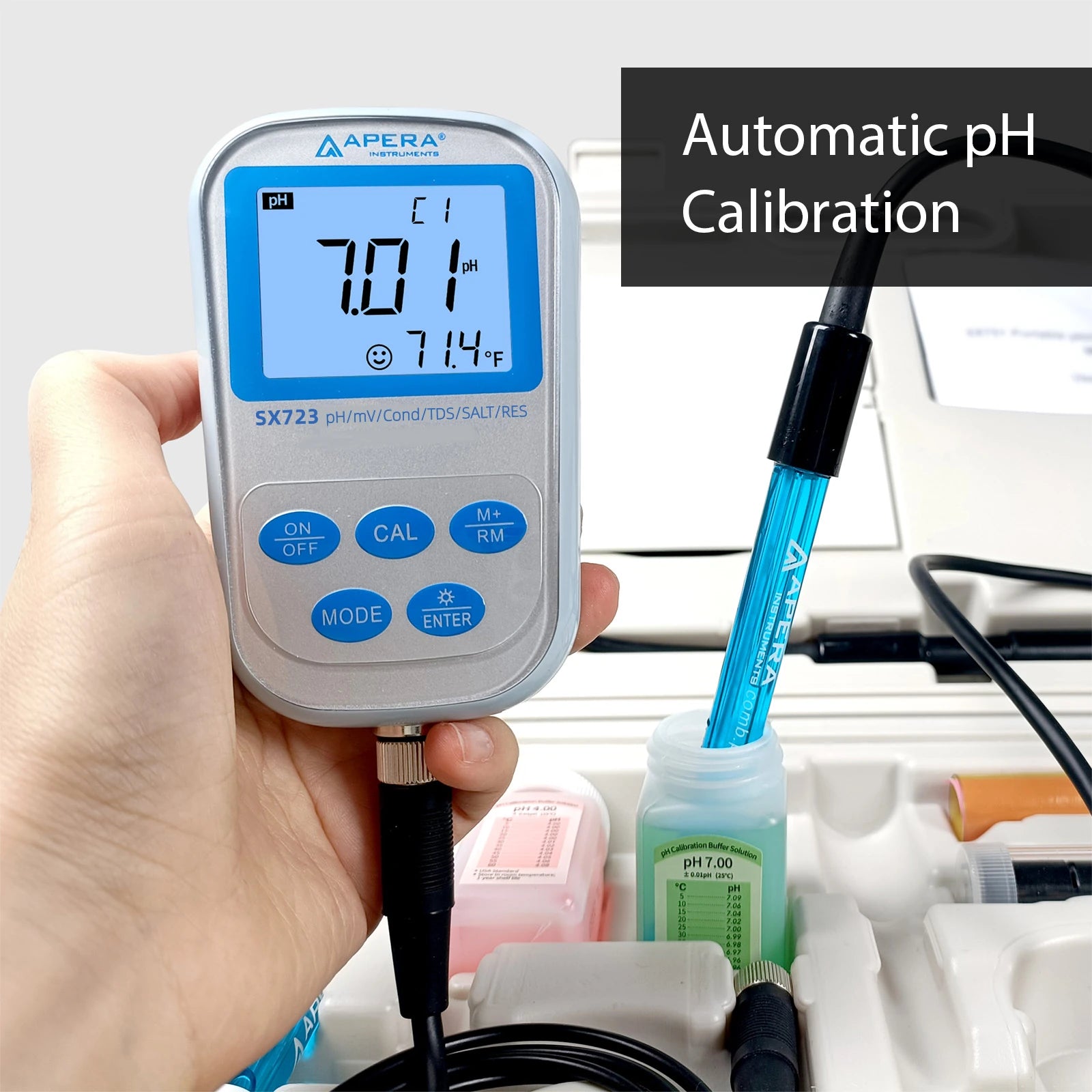 Apera SX711 Portable pH/mV Meter Kit with 201T-S Electrode Portable pH/mV Meter Apera Instruments