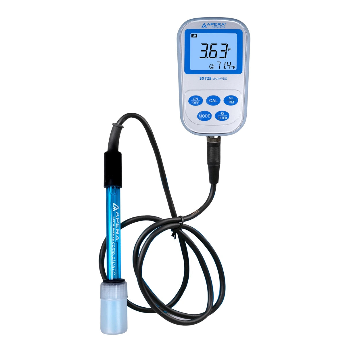Apera SX725 Portable pH and Dissolved Oxygen Meter Kit with DO500 Polarographic Probe Portable Multiparameter Meter Apera Instruments