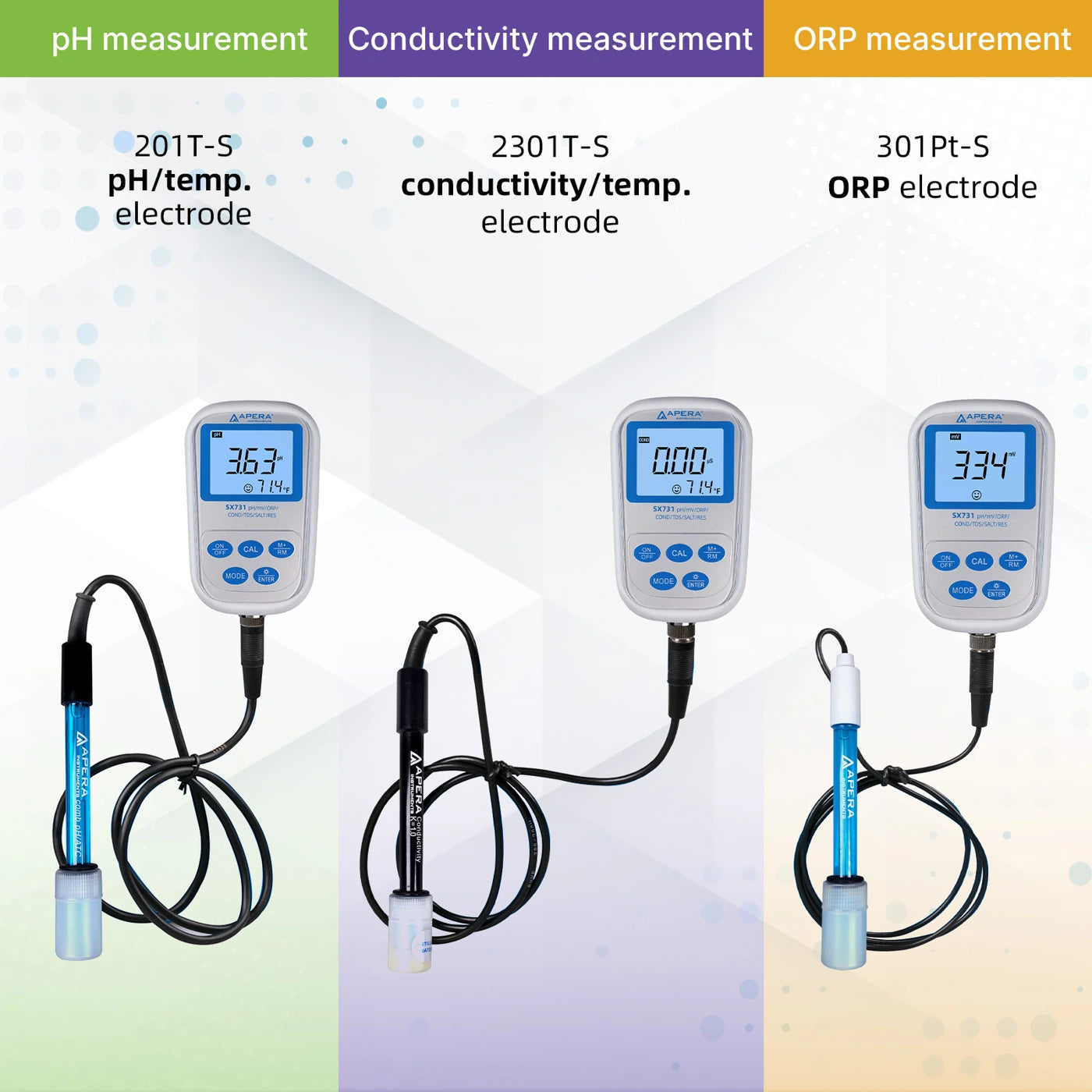 Apera SX731 Portable pH/ORP/Conductivity Meter Kit Portable Multiparameter Meter Apera Instruments