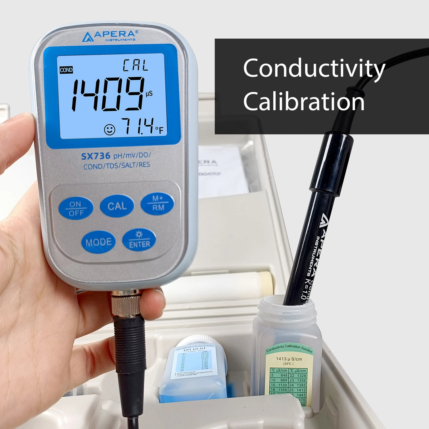 Apera SX736 Portable pH/Conductivity/DO Meter Kit Portable Multiparameter Meter Apera Instruments