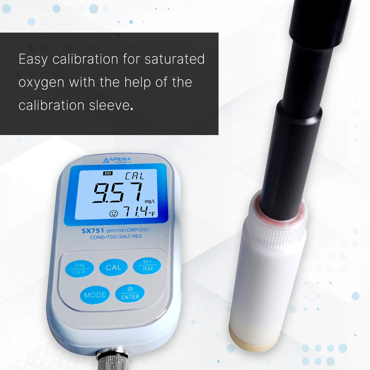 Apera SX751 Portable pH/ORP/Conductivity/DO Meter Kit Portable Multiparameter Meter Apera Instruments