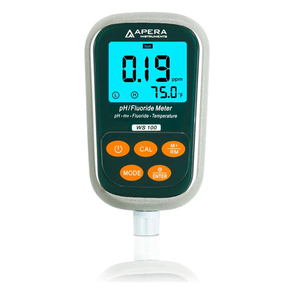 Apera Instruments WS100 Fluoride/pH Portable Meter Kit with 3-in-1 Fluoride Probe Portable Fluoride Meter Apera Instruments
