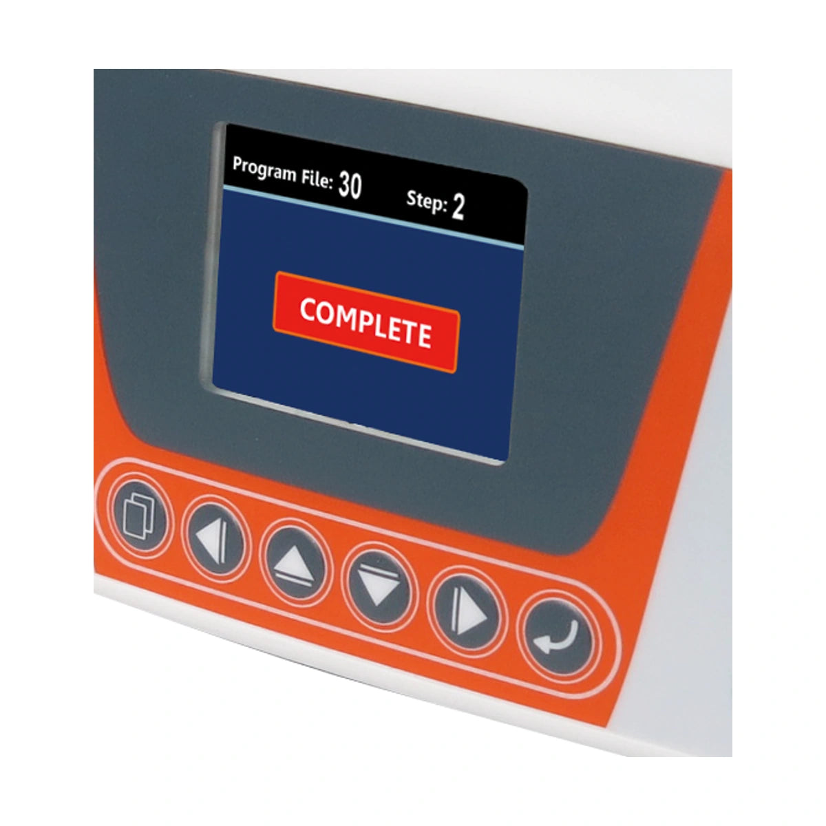 MP-510 display and navigation-button detail crop from the exact manufacturer photograph