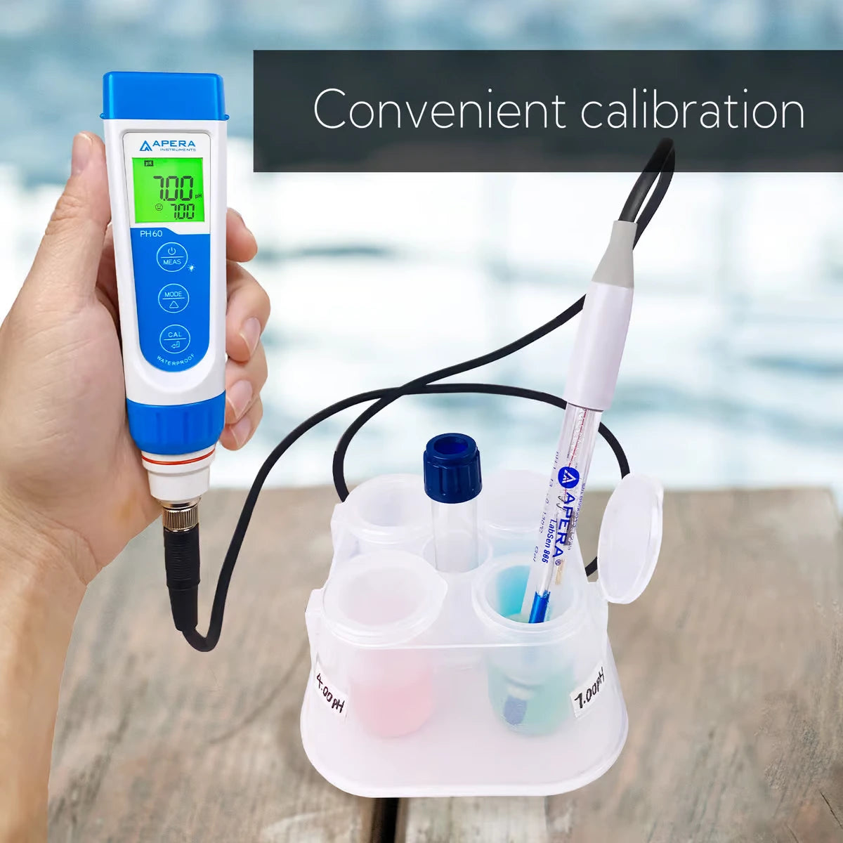 PH60-HT High-Temp & Caustic Water pH Tester – Lab-Grade Accuracy for Industrial Applications pH Meter Apera Instruments