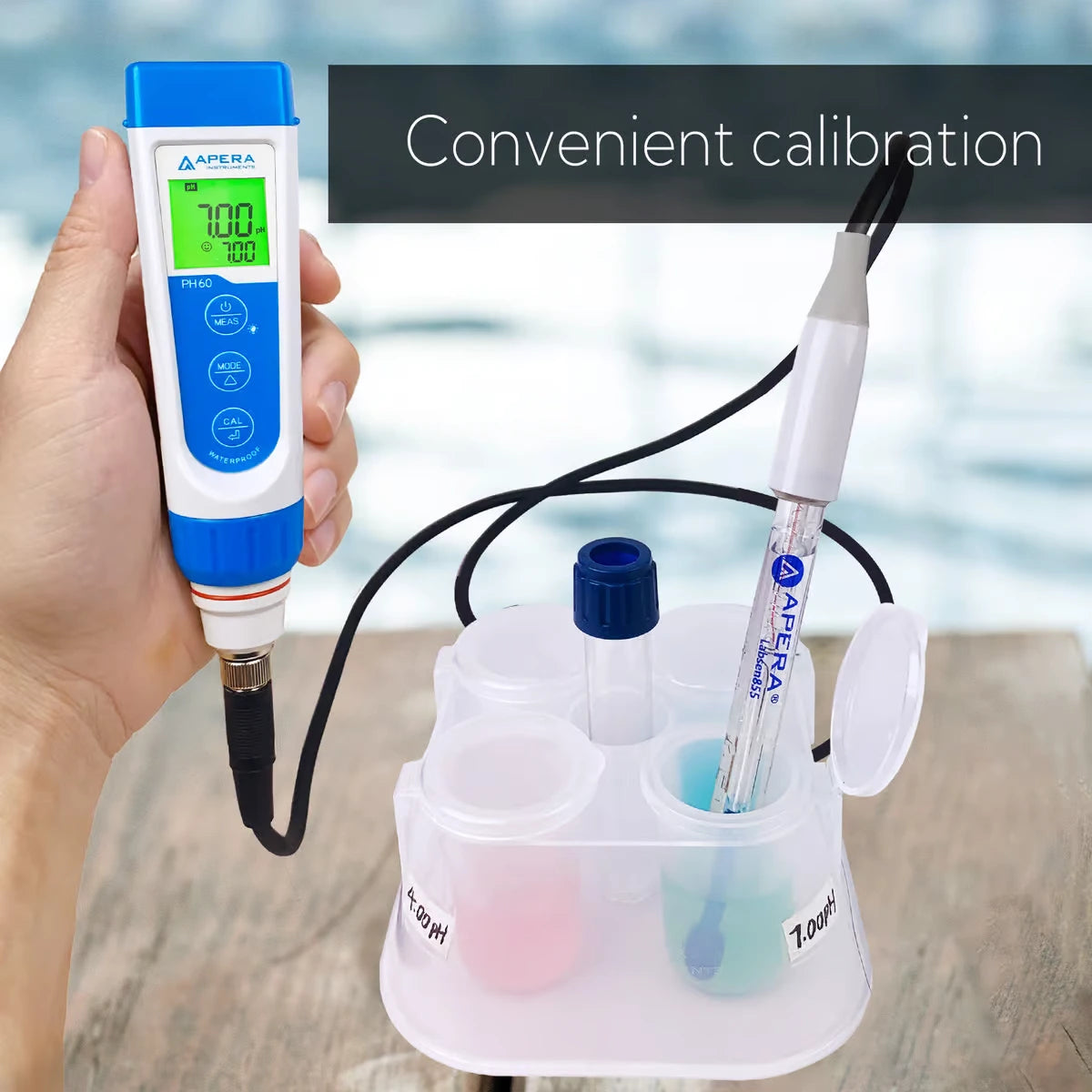 PH60-VS Viscous Liquid pH Tester – LabSen 855 Electrode for Cosmetics, Paints, & Slurry Analysis pH Meter Apera Instruments
