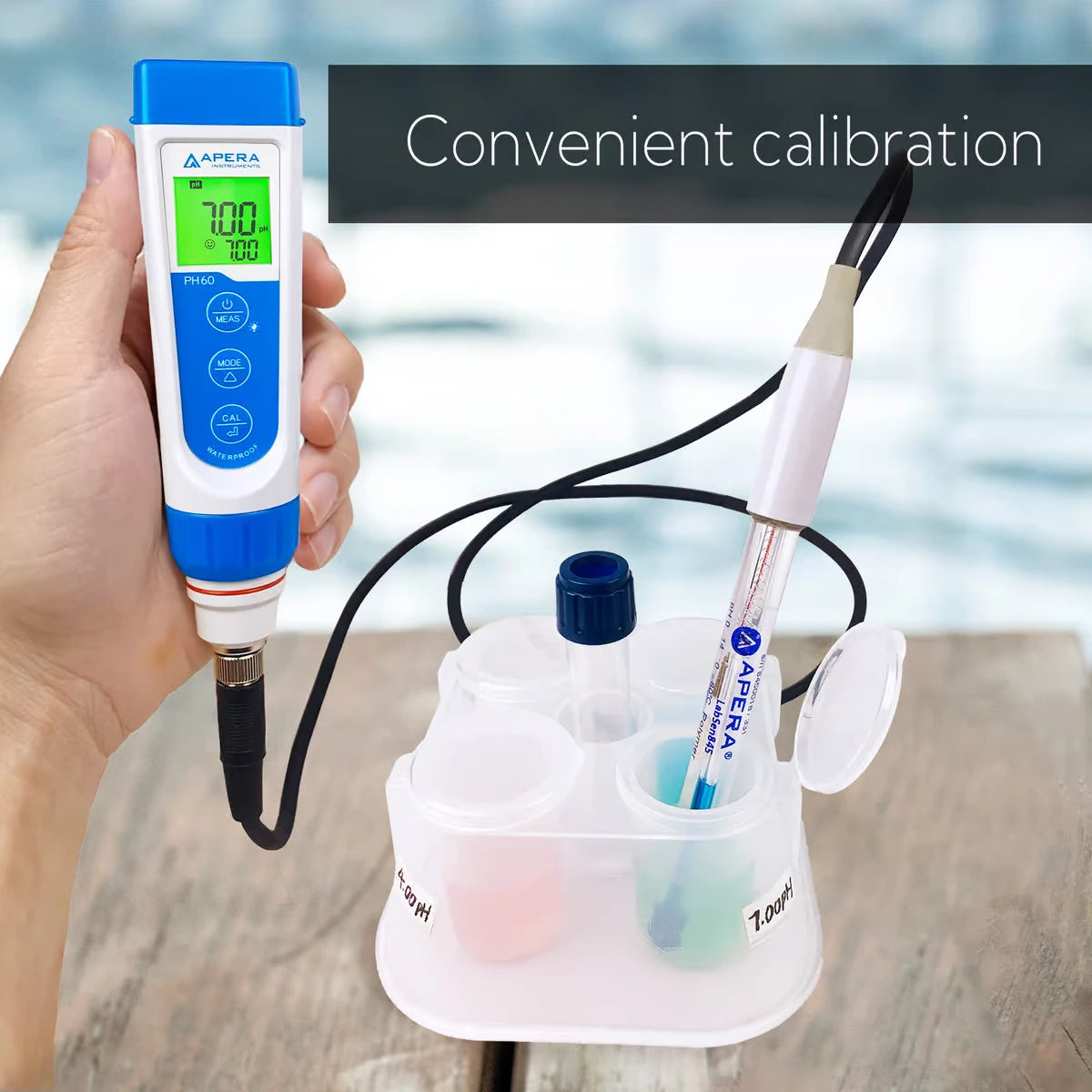 PH60-SA Handheld pH Tester – LabSen 845 Electrode for High-Salinity & Strong Alkaline Water Analysis