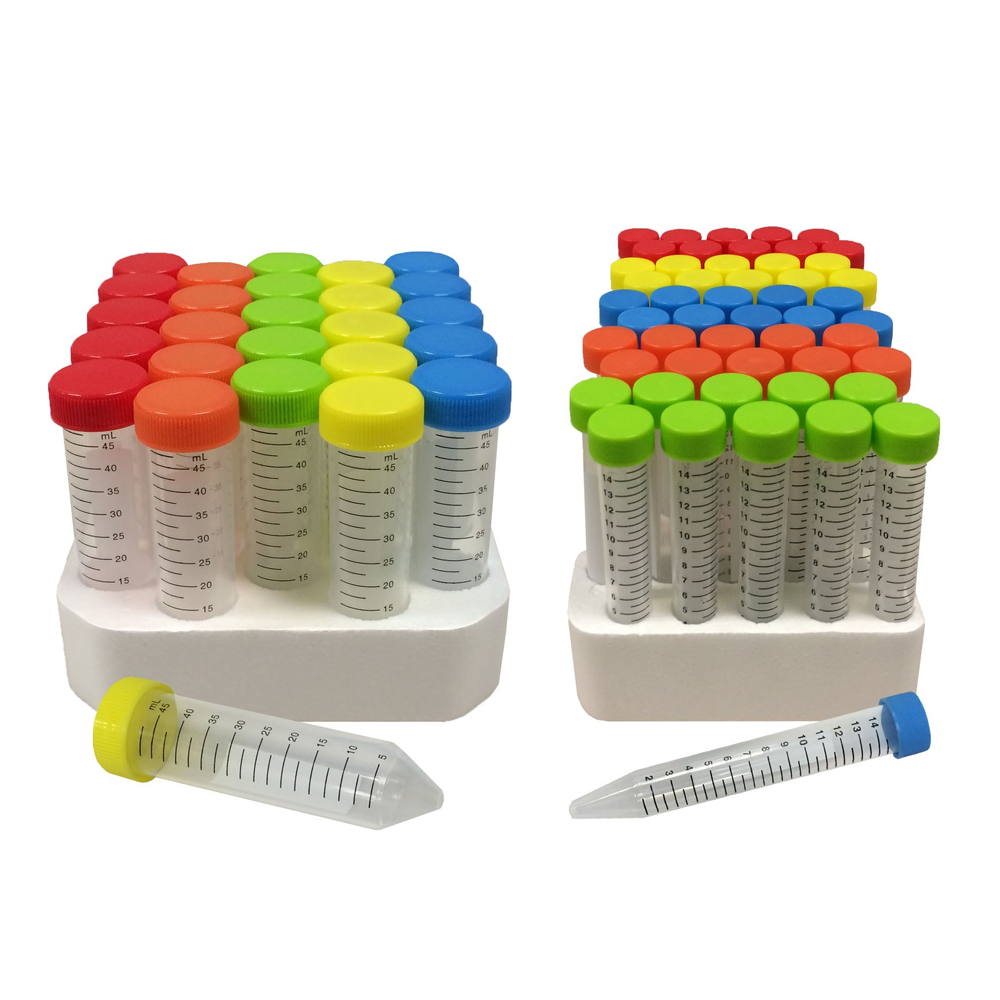 MTC Bio SpectraTube™ Rainbow-Cap Centrifuge Tubes – 15 & 50 mL — manufacturer image