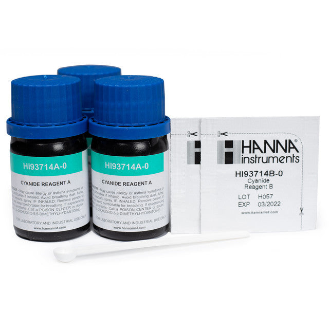 Hanna Instruments HI93714‑03 Cyanide Reagents for Colorimetric Testing (300 Tests) Reagent Kit Hanna Instruments