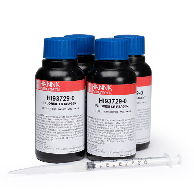 Hanna Instruments HI93729 Fluoride Low Range Reagents – 100 & 300 Tests Reagent Kit Hanna Instruments