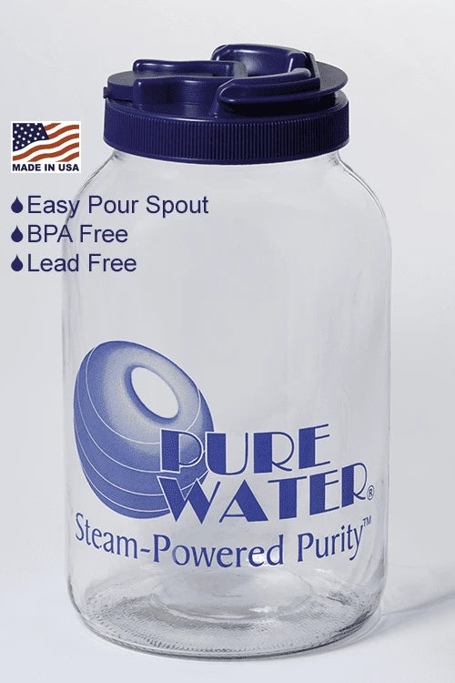 Mini Classic CT Glass Jar with Lid – 1-Gallon BPA-Free Water Storage Water Storage Jar Pure & Secure