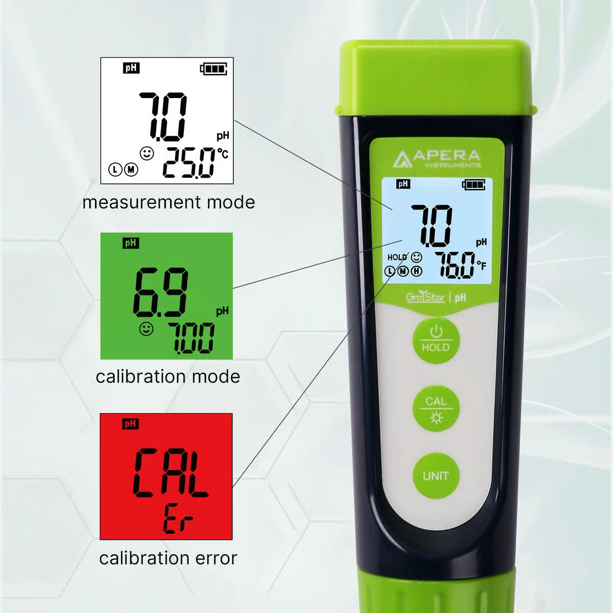 GroStar® GS1 pH Pen Tester (Gen II) – Precision pH Monitoring for Growers & Hydroponics pH Meter Apera Instruments