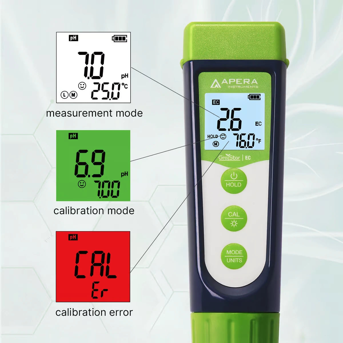 GroStar® GS3 EC/ppm Pen Tester (Gen II) – High-Precision Nutrient & Water Quality Monitoring for Growers EC Meter Apera Instruments