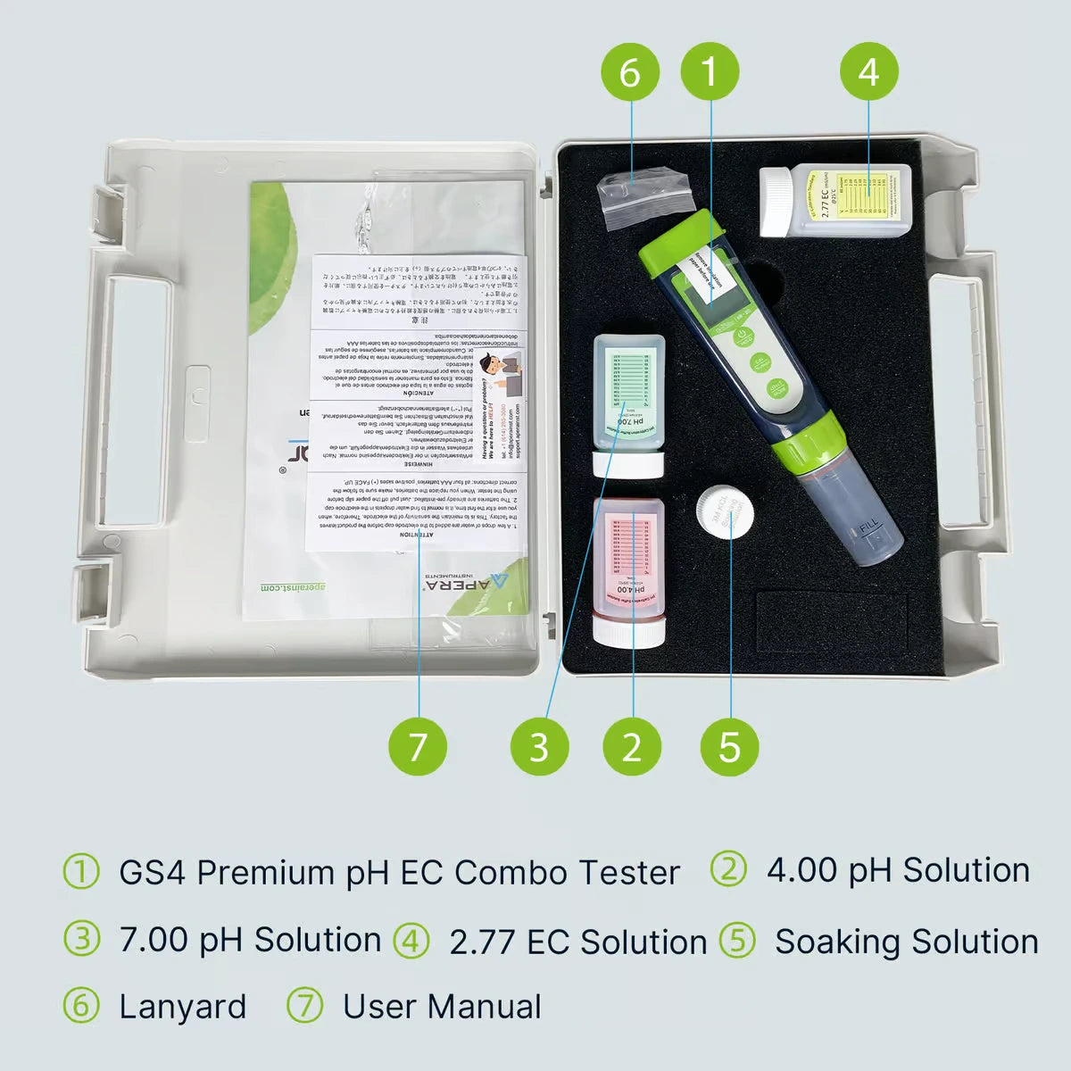 GroStar® GS4 5-in-1 pH/EC/ppm/Temp Combo Pen Tester (Gen II) – Precision Nutrient & Water Quality Monitoring for Growers