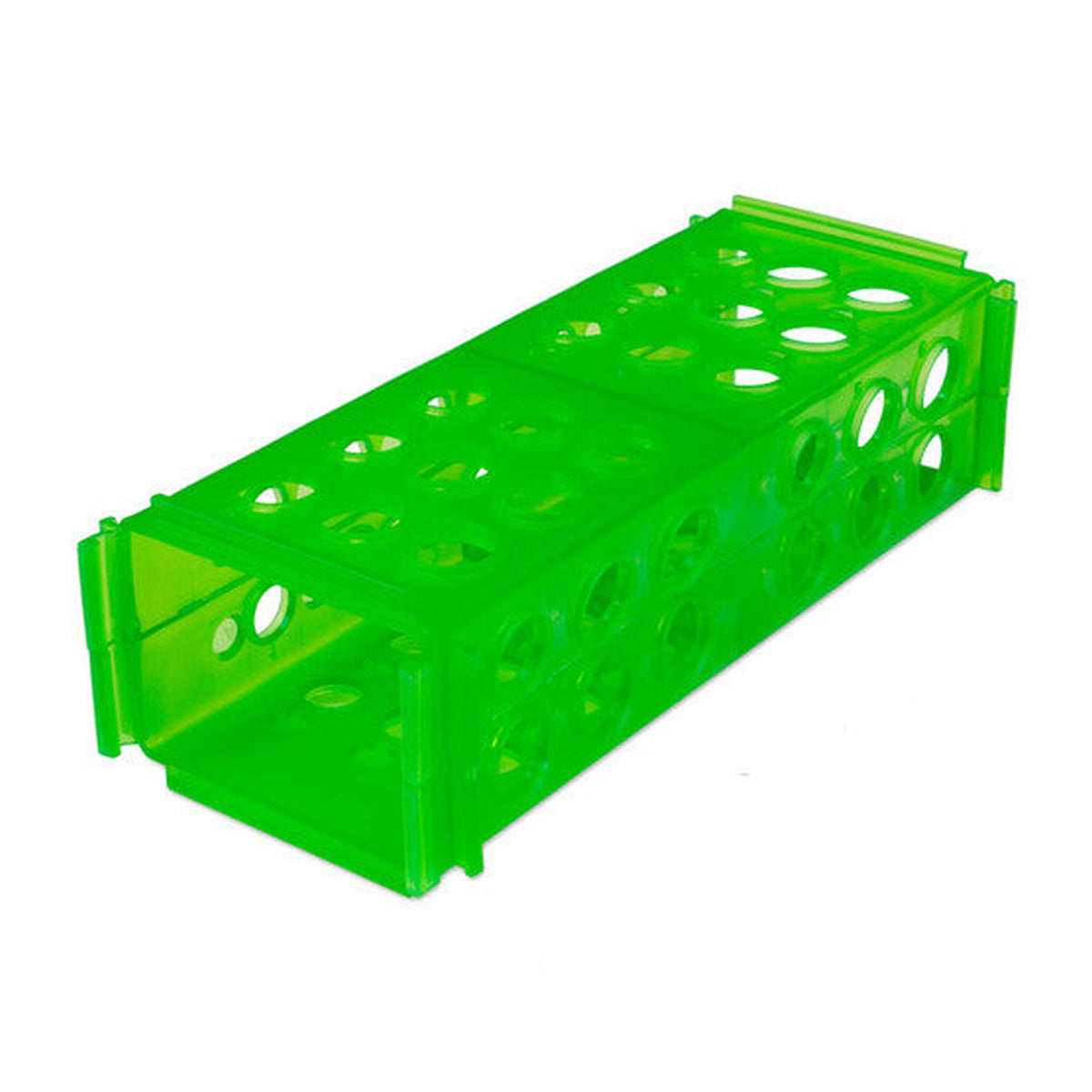 CLINICAL 4-WAY TUBE RACKS Green Heathrow Scientific