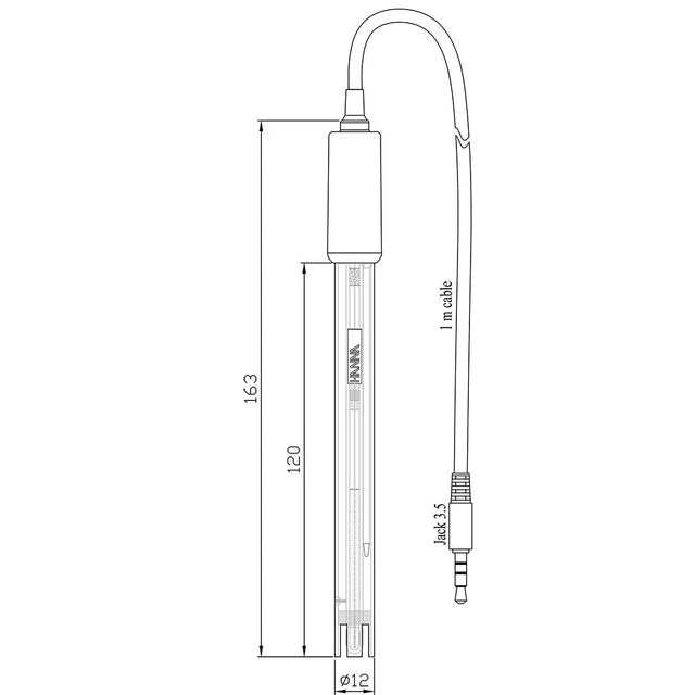 Hanna Instruments HI12300 Digital PEI Body pH Electrode for Field Applications