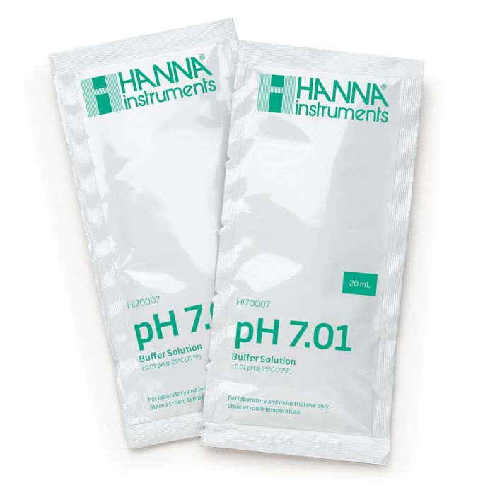 Hanna Instruments HI70007P pH 7.01 Calibration Buffer Sachets (25 × 20 mL) Calibration Buffer Hanna Instruments