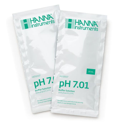 Hanna Instruments HI70007P pH 7.01 Calibration Buffer Sachets (25 × 20 mL) Calibration Buffer Hanna Instruments