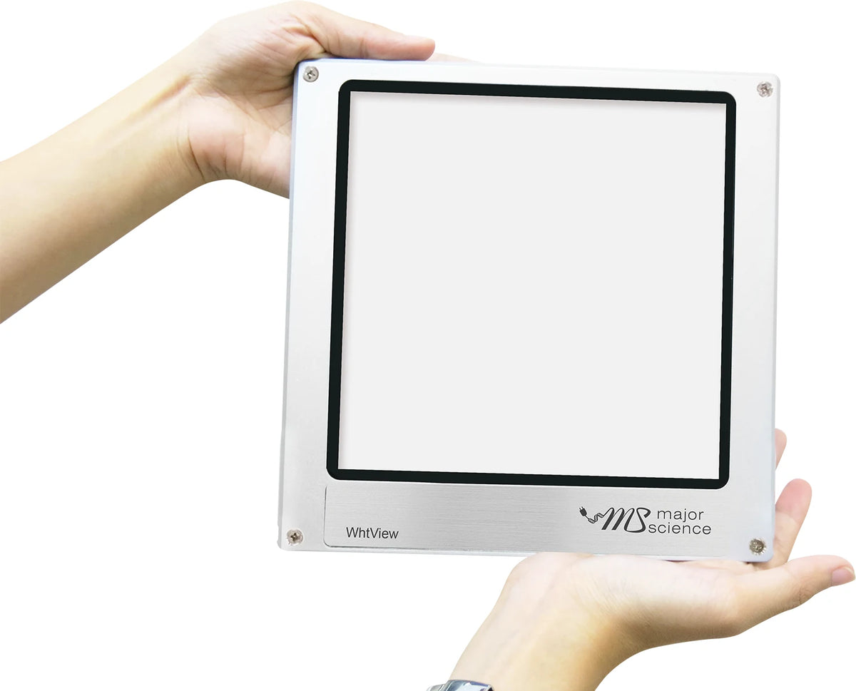 MBE-200BW white side in a manufacturer handheld size illustration