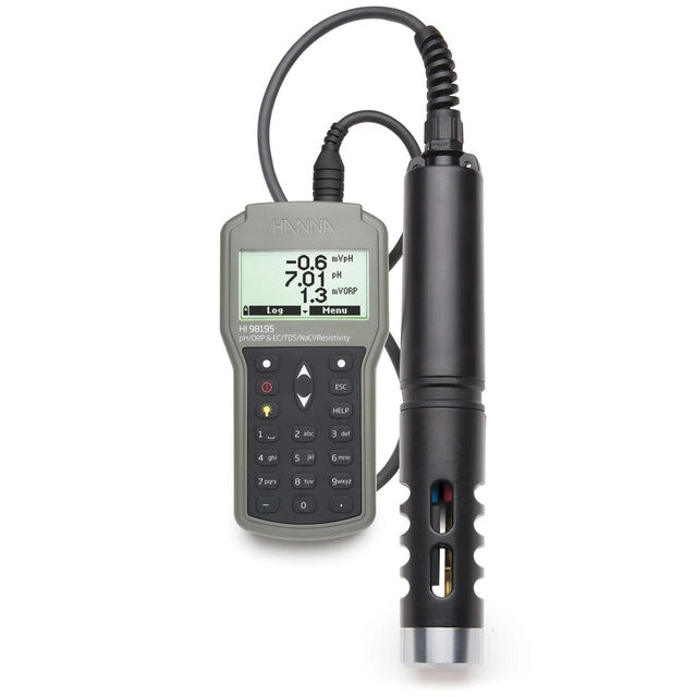 Hanna Instruments HI98195 Waterproof Multiparameter Meter – pH, ORP, EC, Pressure & Temperature Portable Multi-Parameter Meter Hanna Instruments