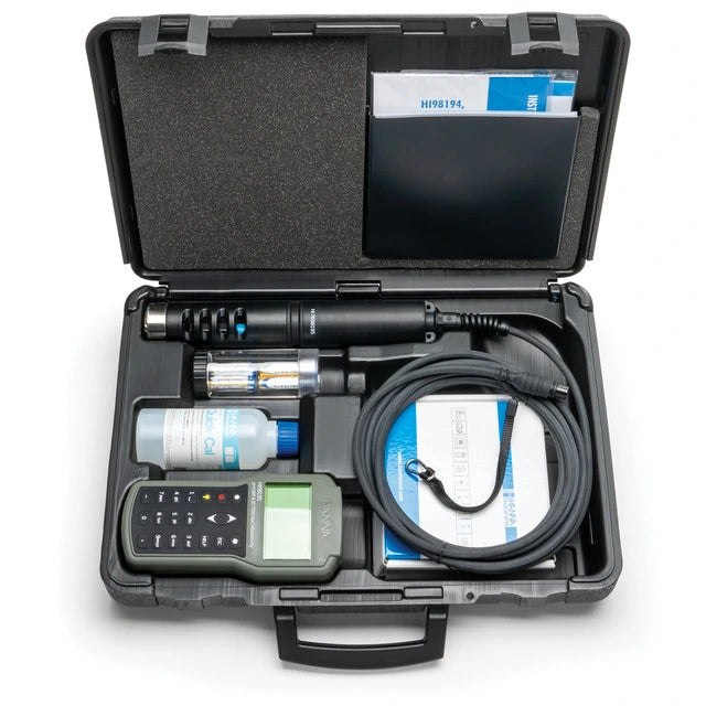 Hanna Instruments HI98195 Waterproof Multiparameter Meter – pH, ORP, EC, Pressure & Temperature Portable Multi-Parameter Meter Hanna Instruments