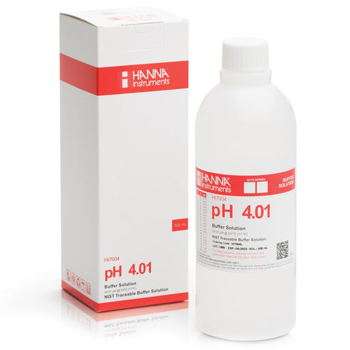 Hanna pH 4.01 Calibration Buffer Solution – HI7004L, HI5004 & HI6004 Calibration Buffers Hanna Instruments